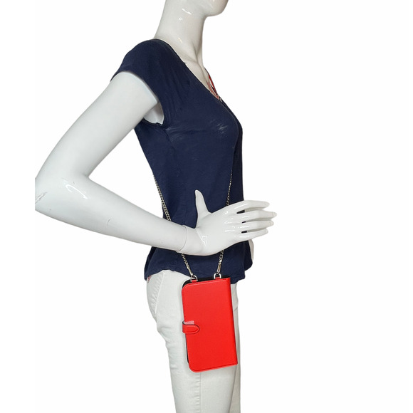 Kate Spade Iphone 12 / 12 PRO Magnetic Wrap Folio Case on a Chain crossbody - Picture 9 of 10